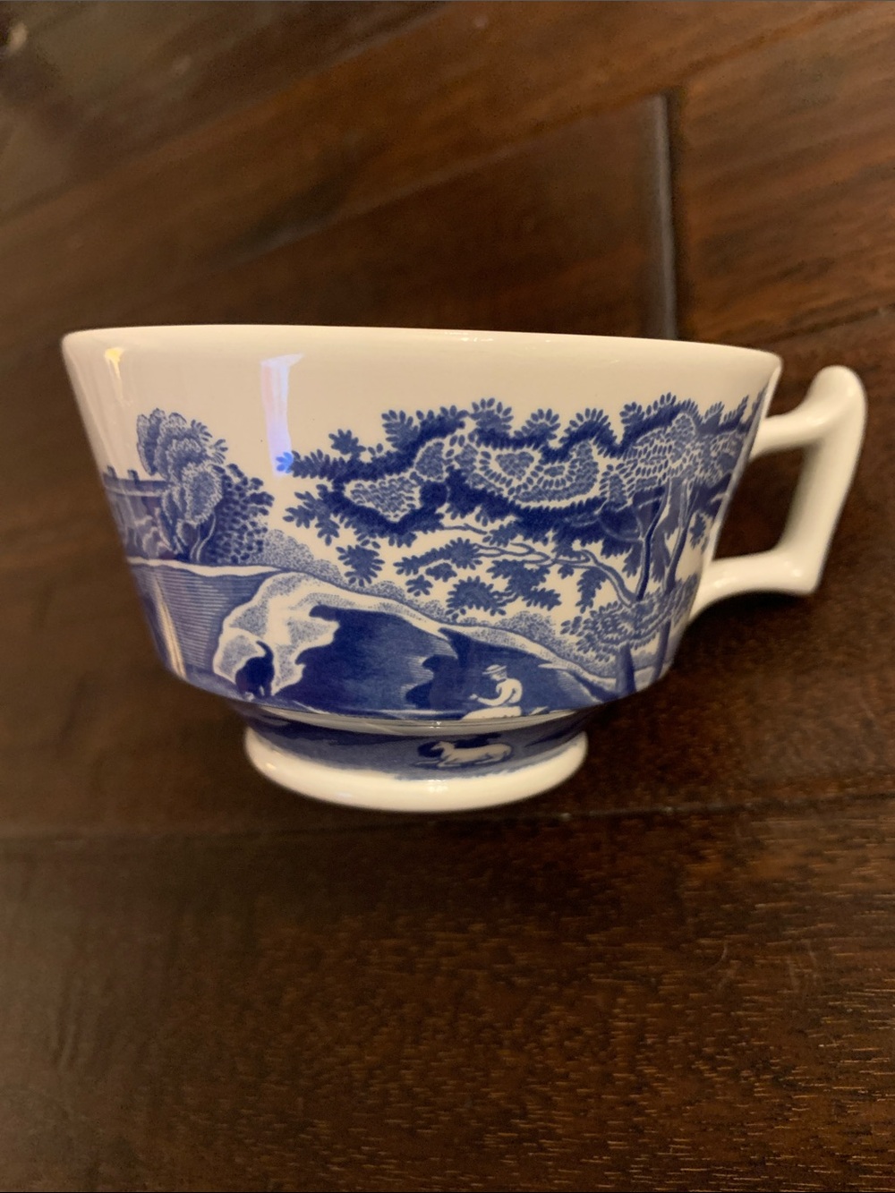 Spode Blue and White Italian Footed Cup like new!